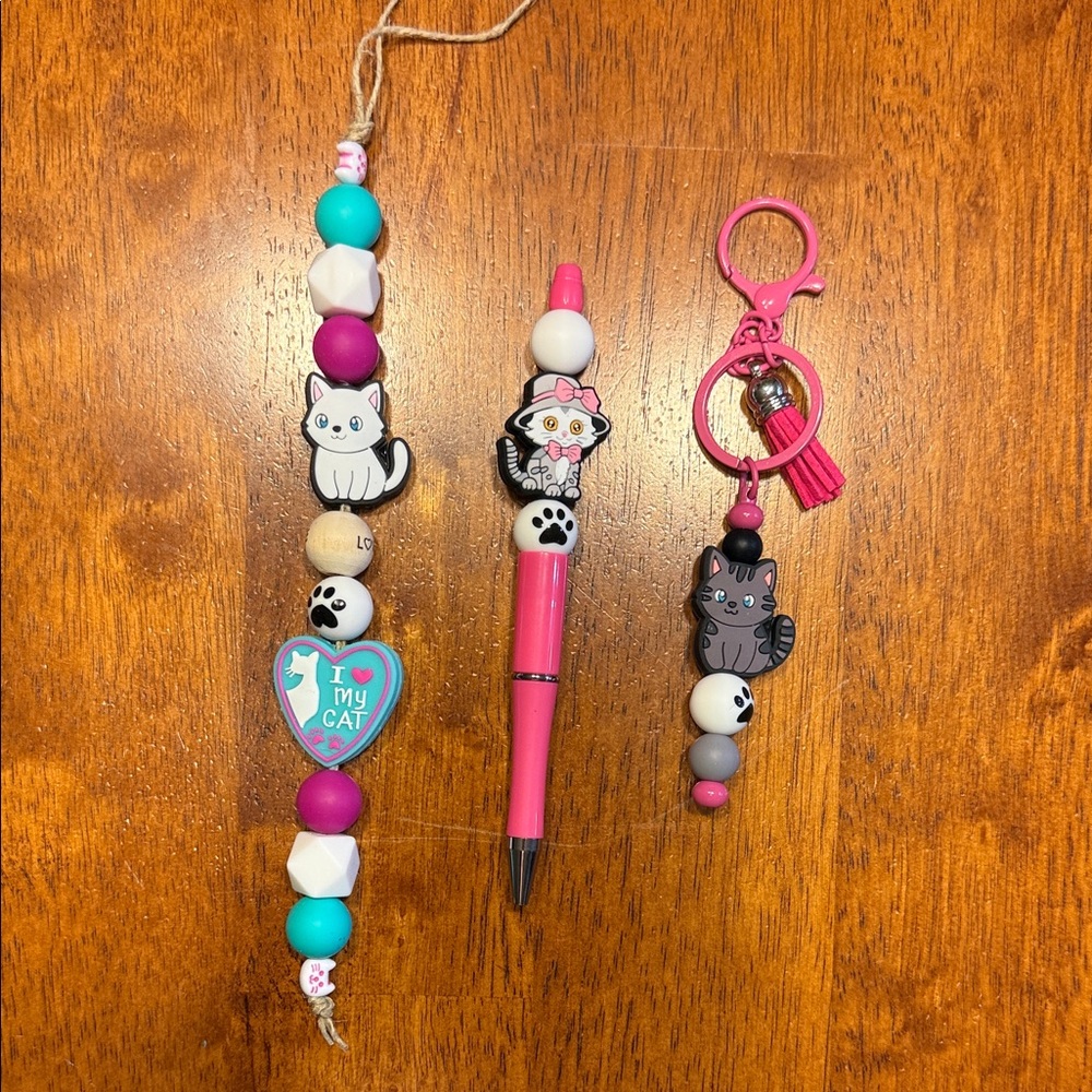 Cat-Themed Accessory Set - Multicolor - Picture 2 of 5